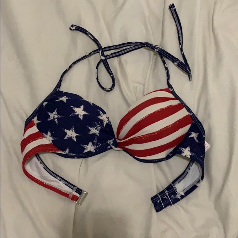 American flag bathing suit top
